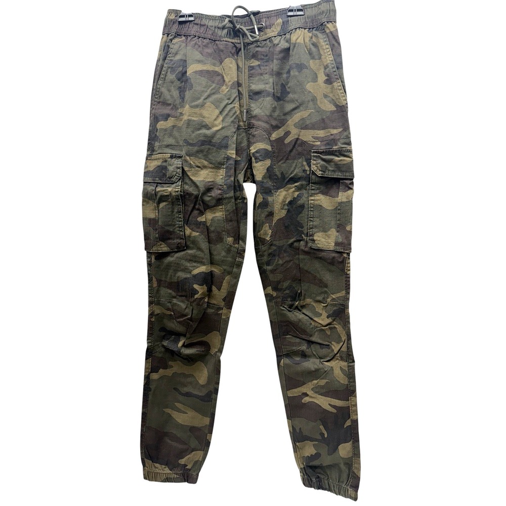 CSG Cargo Jogger Pants Mens Medium Camo Stretch Elastic Waist Tactical NEW $50